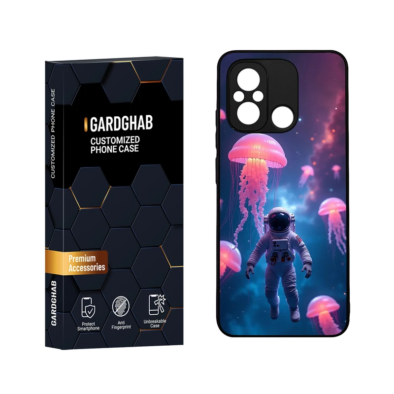 کاور گارد قاب مدل دورژله ای کهکشان مناسب برای گوشی موبایل شیائومی Poco C55 / Redmi 12c