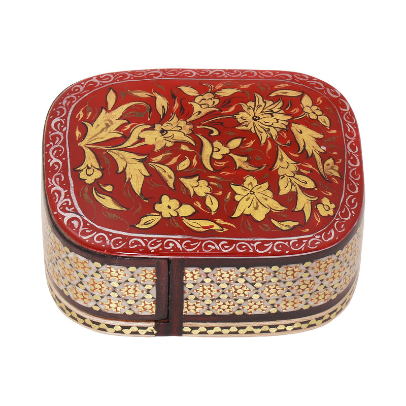 جا سکه‌ای خاتم کاری چوبی مدل کشویی کد 3