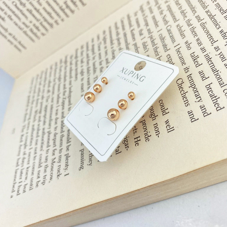 گوشواره زنانه ژوپینگ مدل توپی کد E4238 مجموعه 3 عددی گوشواره زنانه ژوپینگ مدل توپی کد E4238 مجموعه 3 عددی