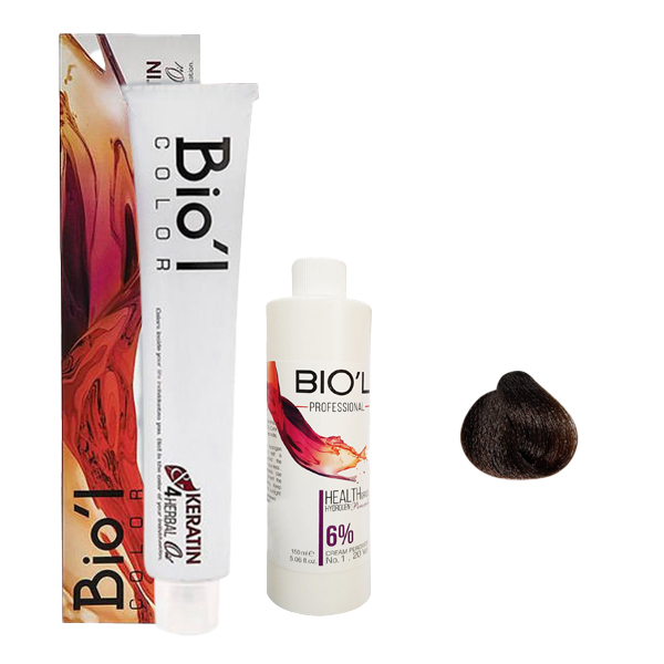 	 کیت رنگ مو بیول مدل SUPER BLONDE شماره 6.41 حجم 100 میلی لیتر رنگ بلوند اخرایی تیره