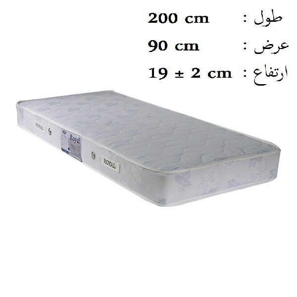 تشک رویال مدل آرام فنری کد M02 یک نفره سایز 200 × 90 سانتی‌ متر