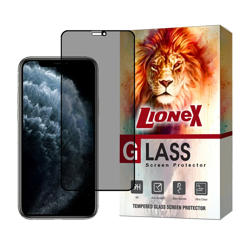 محافظ صفحه نمایش حریم شخصی لایونکس مدل PRIVFULLL مناسب برای گوشی موبایل اپل iPhone 11 Pro / iPhone XS / iPhone X