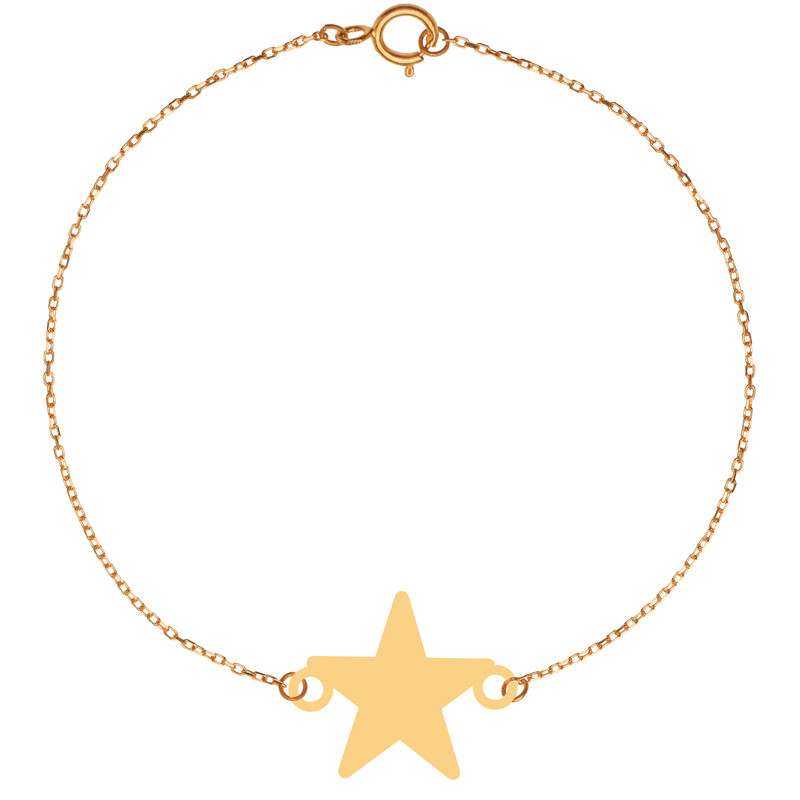 پابند طلا 18 عیار زنانه کرابو طرح ستاره مدل Kr2006