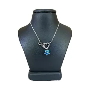 گردنبند نقره زنانه سواروسکی مدل قلب و ستاره کد 629335