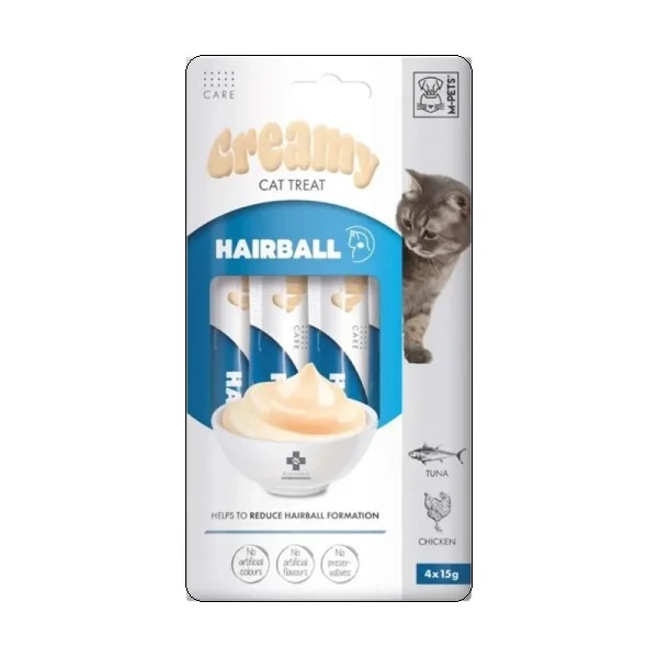 بستنی گربه ام پتس مدل آنتی هیربال طعم مرغ و تن وزن 60 گرم