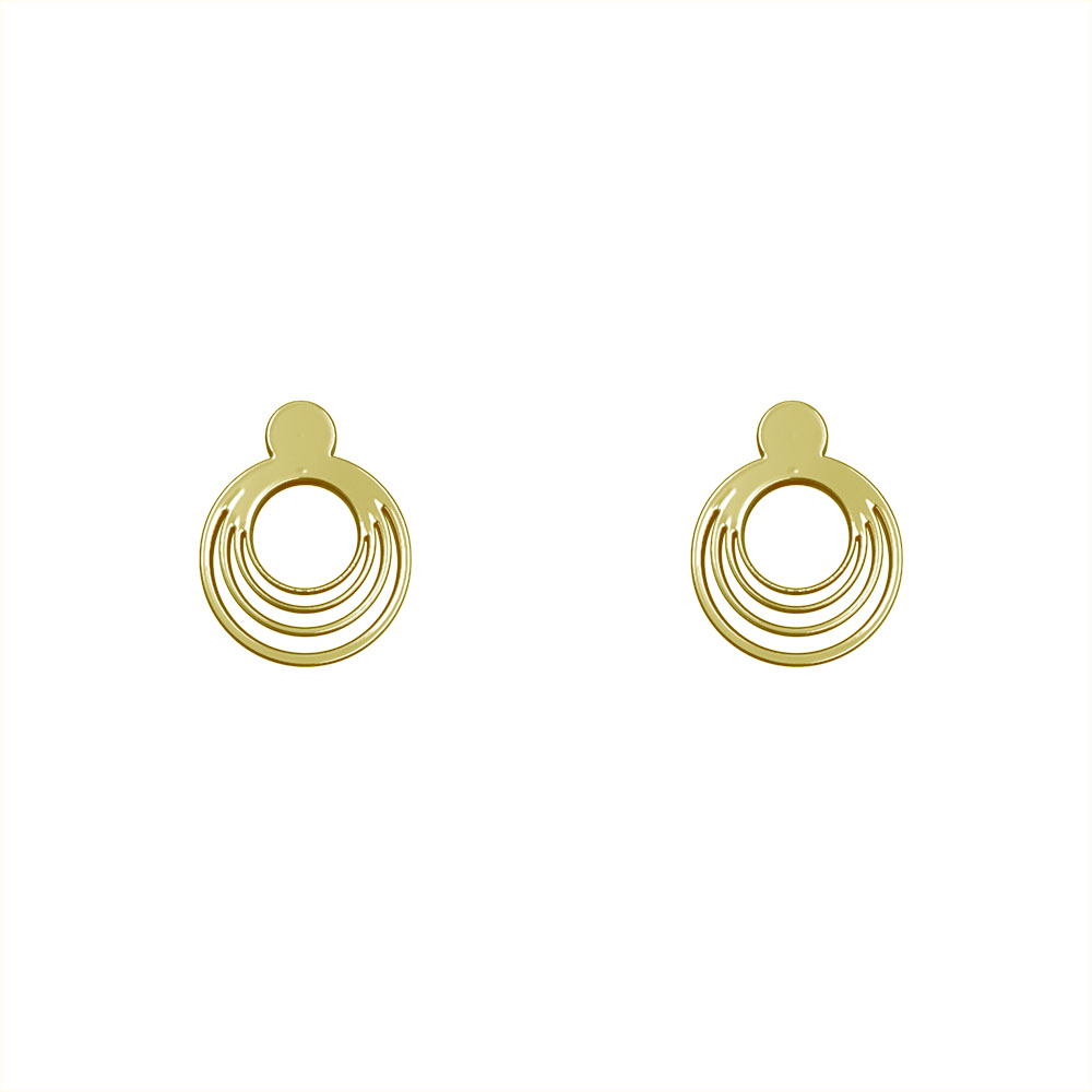 گوشواره طلا 18 عیار زنانه مدوپد مدل دایره کد GA1-10456