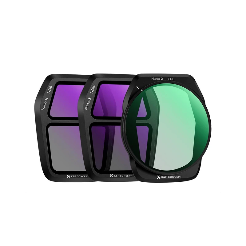 فیلتر لنز کی اند اف مدل PACK ND FILTER SEف 3(ND8+ND16 +CPL) FOR DJI AIR3 - NANO-X