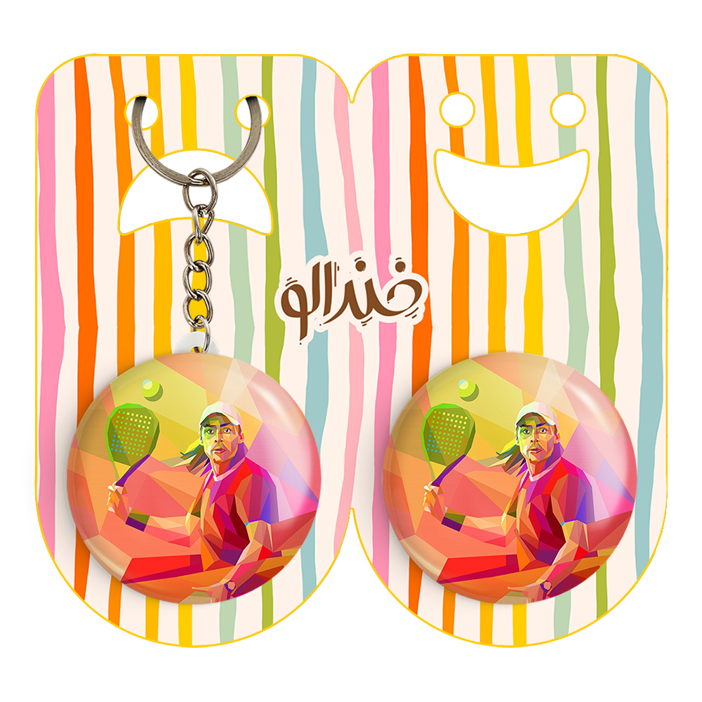 پیکسل خندالو مدل تنیس کد 14606 به همراه جاکلیدی