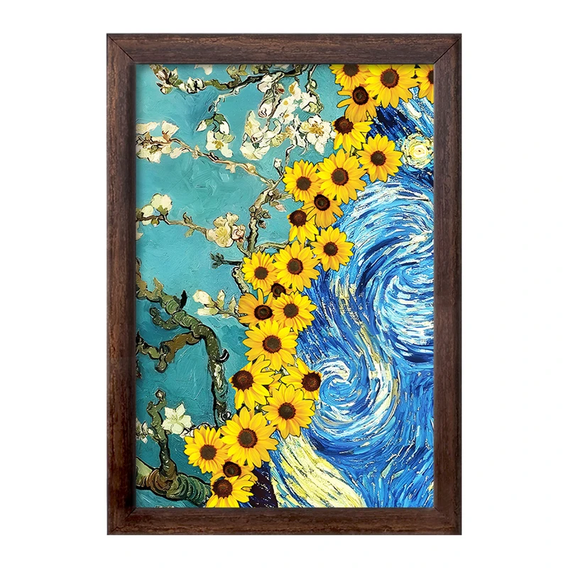 تابلو خندالو طرح نقاشی های ونسان ونگوگ کد F5105