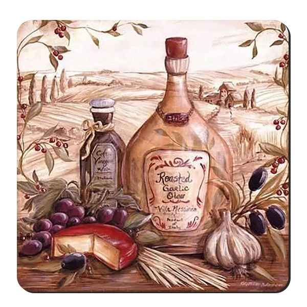  زیر لیوانی طرح روغن سیر کد nzl476