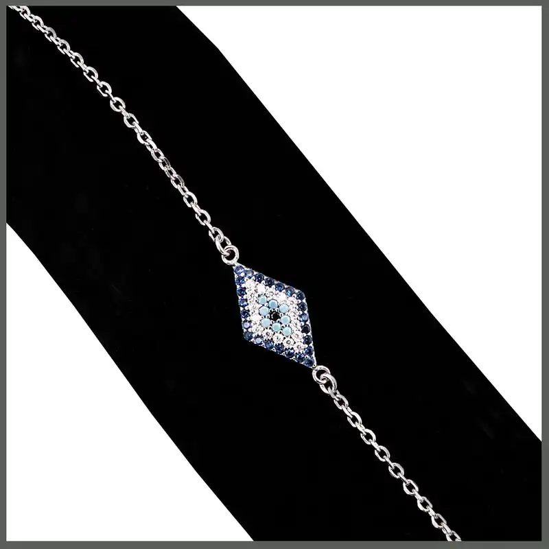 دستبند نقره زنانه جی تی ای مدل چشم نظر