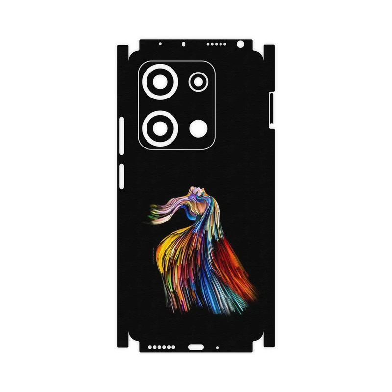 برچسب پوششی ماهوت مدل Rainbow Hair Digital Art-FullSkin مناسب برای گوشی موبایل شیائومی Redmi Note 14S