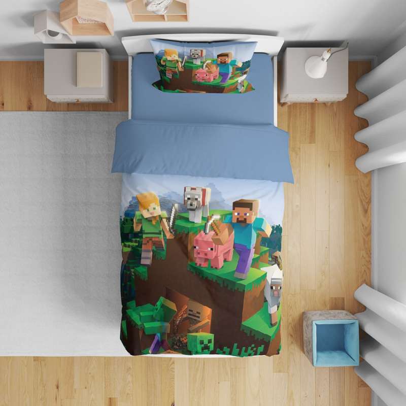 سرویس روتختی مدل ماینکرافت  Minecraft کد 03 یک نفره 5 تکه