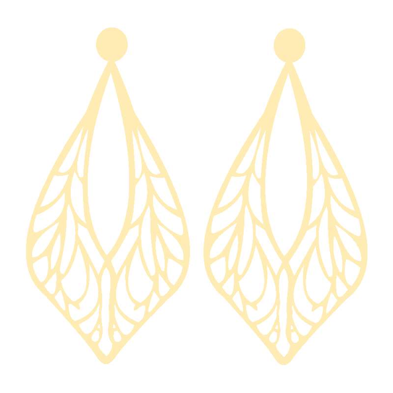 گوشواره طلا 18 عیار زنانه کرابو طرح برگ مدل Kr5080