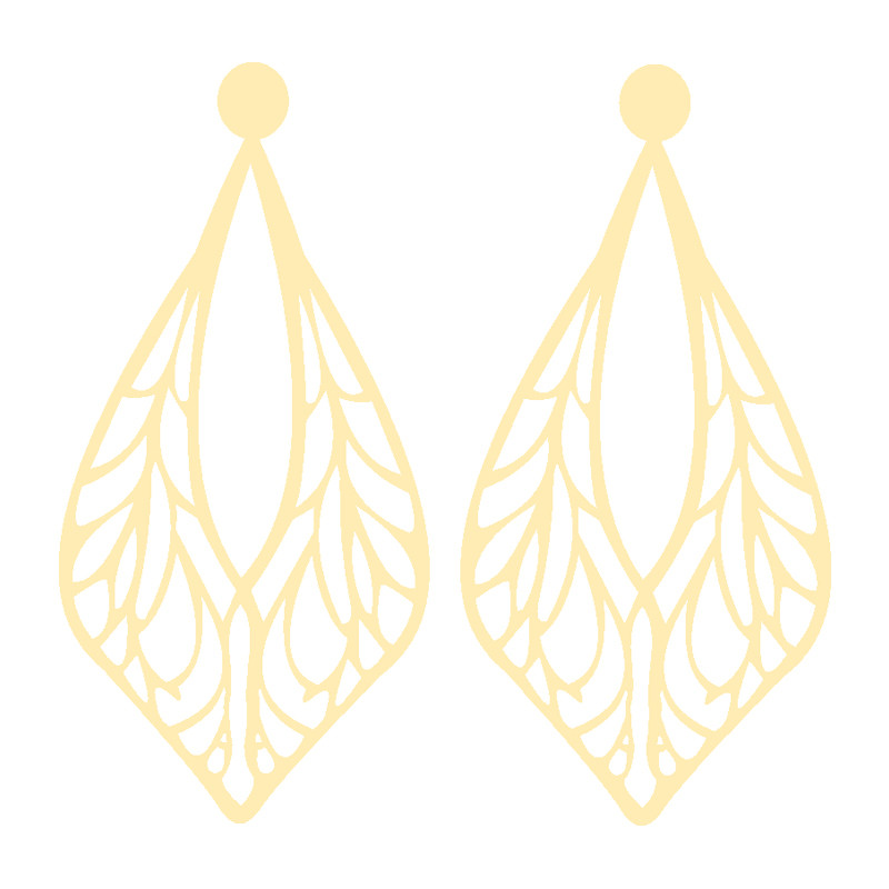 گوشواره طلا 18 عیار زنانه کرابو طرح برگ مدل Kr5080