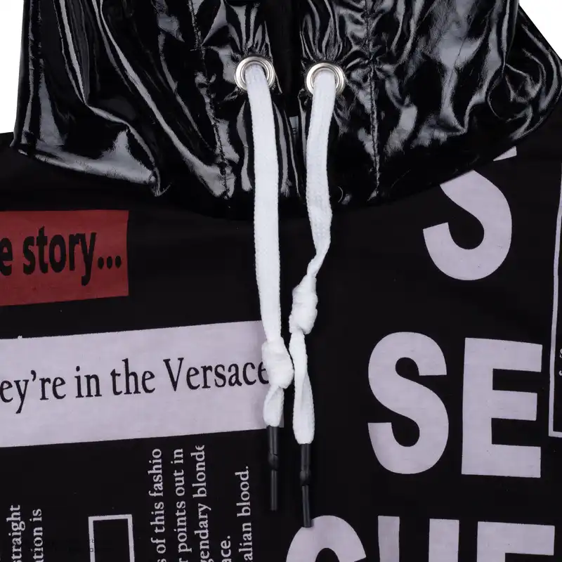 هودی کراپ زنانه مدل 9520 رنگ مشکی