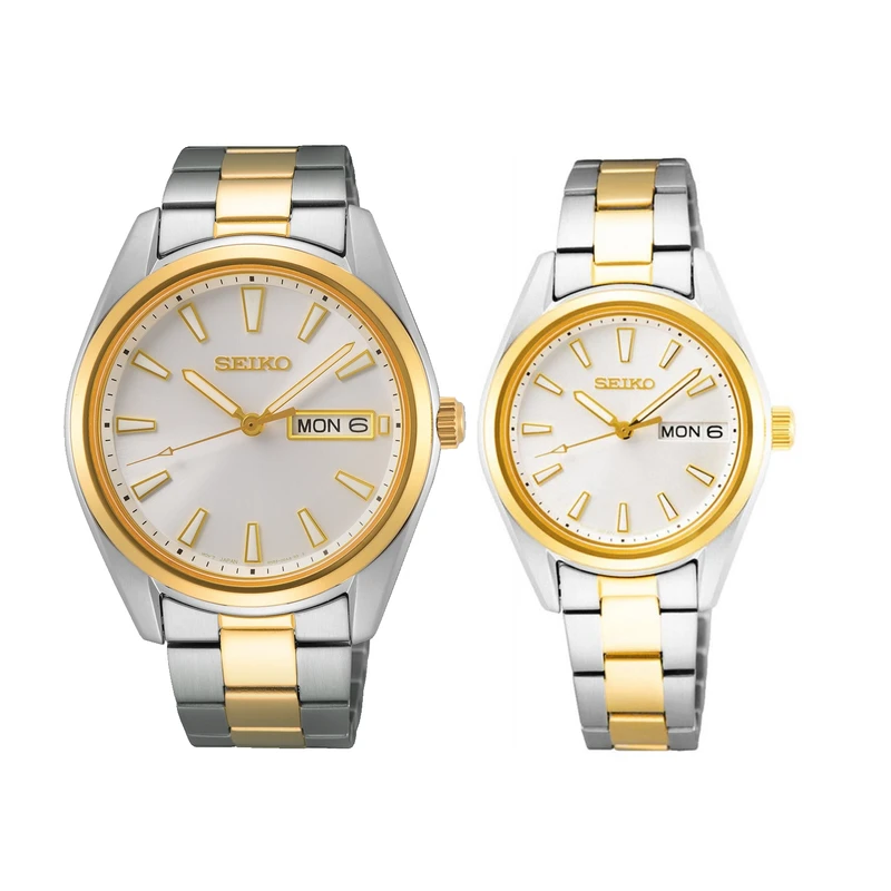 ست ساعت مچی عقربه ای  زنانه و مردانه سیکو مدل SUR446P1-SUR454P1