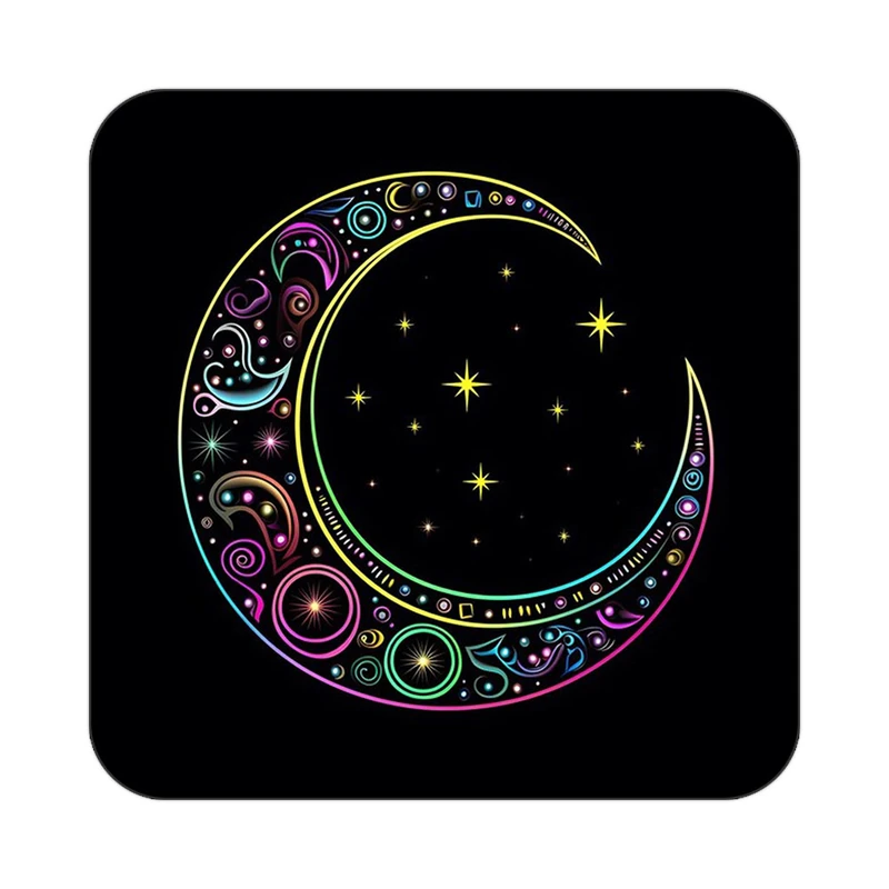 زیر لیوانی کاکتی طرح ماه و ستاره مدل mp53088