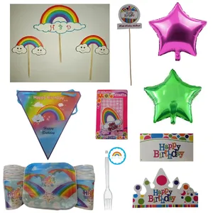 مجموعه 94 عددی تم تولد طرح رنگین کمان