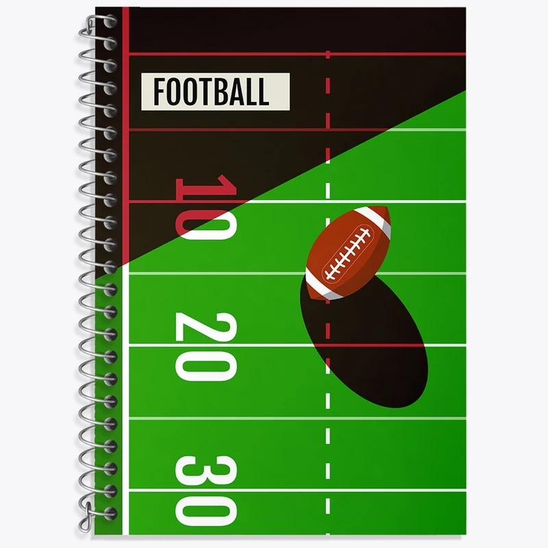 دفتر زبان 50 برگ خندالو مدل سه خط طرح راگبی کد N1078