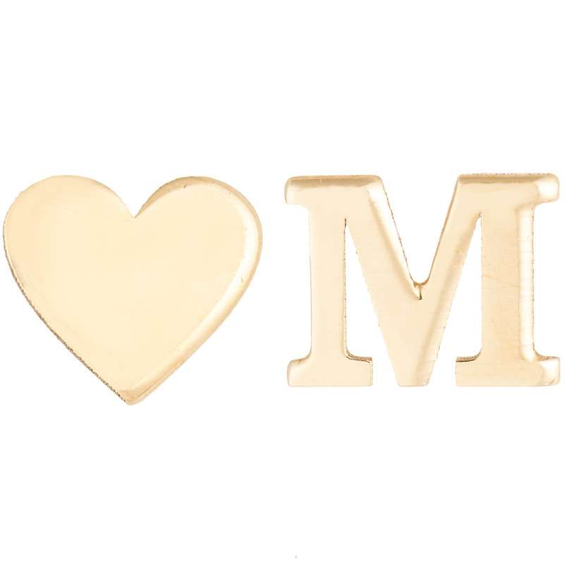 گوشواره طلا 18 عیار زنانه لیردا مدل قلب و M کد 3487 گوشواره طلا 18 عیار زنانه لیردا مدل قلب و M کد 3487