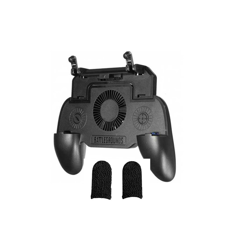 دسته بازی PUBG مدل فن دار به همراه استین انگشتی