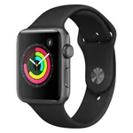 ساعت هوشمند اپل واچ 3 مدل 42mm Aluminum Case with Black Sport Silicon Band