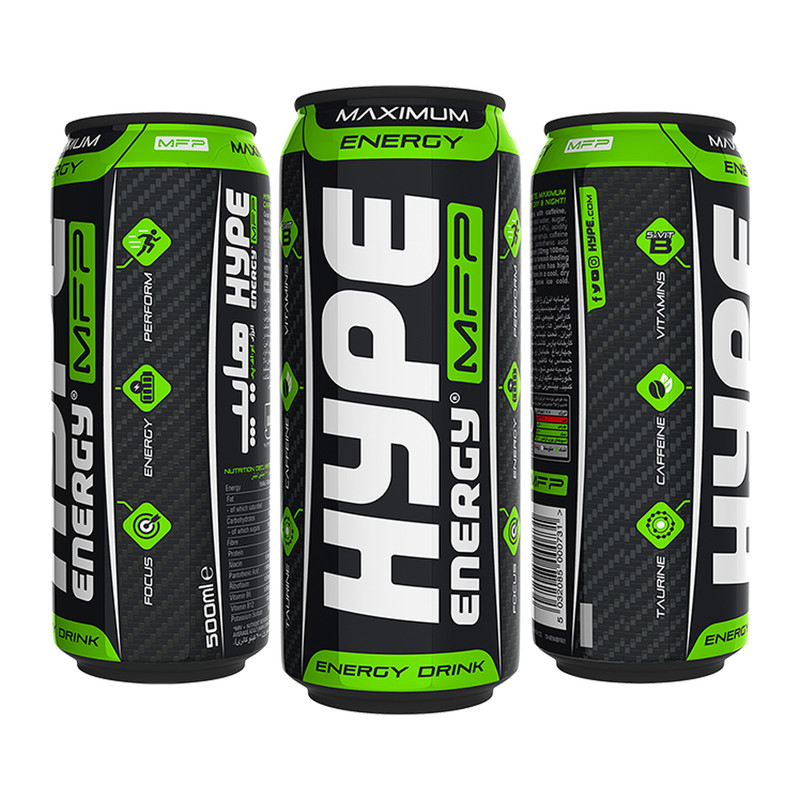 نوشیدنی انرژی زا ام اف پی هایپ - 500 میلی لیتر بسته 24 عددی در ارزانترین فروشگاه اینترنتی ایران ارزان