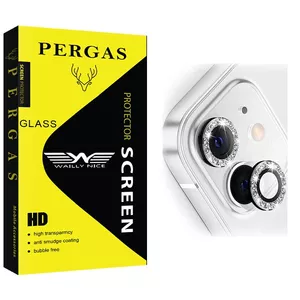 محافظ لنز دوربین  وایلی نایس مدل Pergas رینگی نگین دار مناسب برای گوشی موبایل اپل iPhone 11