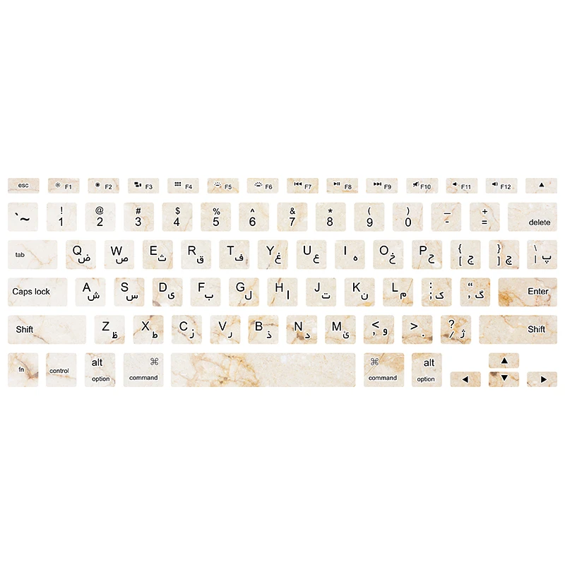 برچسب کیبورد فارسی طرح MARBLE 207 مناسب برای مک بوک ایر 13 اینچ 2010-2017