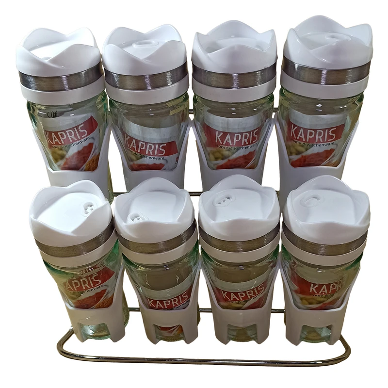 ست جا ادویه 8 پارچه کاپریس مدل فلورا کد WGW8