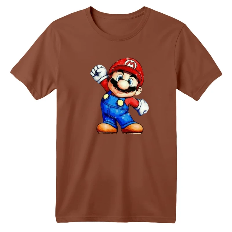 تی شرت آستین کوتاه بچگانه مدل ماریو کد ۸