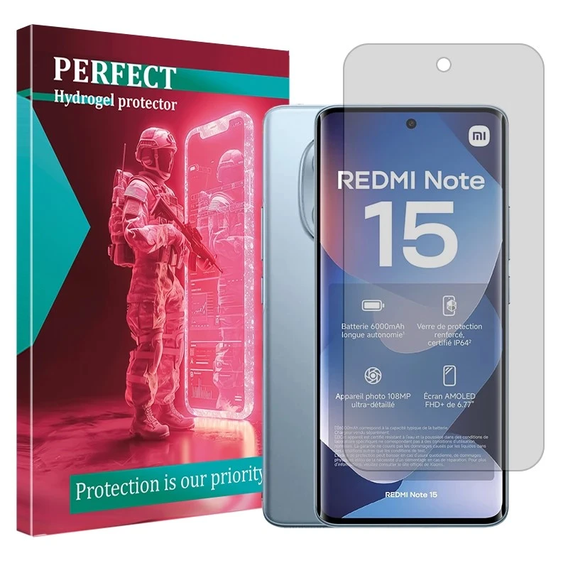 محافظ صفحه نمایش مات پرفکت مدل هیدروژلی مناسب برای گوشی موبایل شیائومی Redmi Note 15 4G