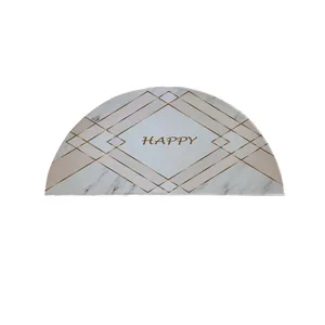 پادری مدل نیم دایره طرح Happy کد 8650 سایز 90×45 سانتی متر