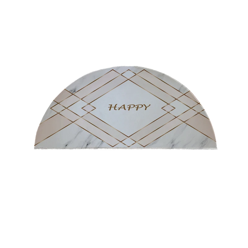 پادری مدل نیم دایره طرح Happy کد 8650 سایز 90×45 سانتی متر