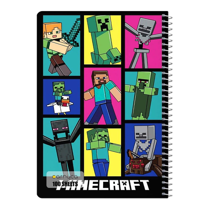 دفتر مشق 100 برگ سیمی کارنیکا طرح ماین کرفت Minecraft کد 41705