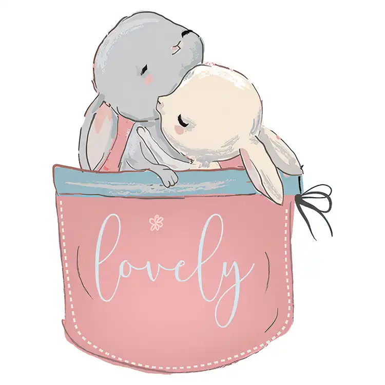 استیکر پارچه و لباس مدل دی تی اف طرح جیبی کد H10.598 مجموعه 5 عددی