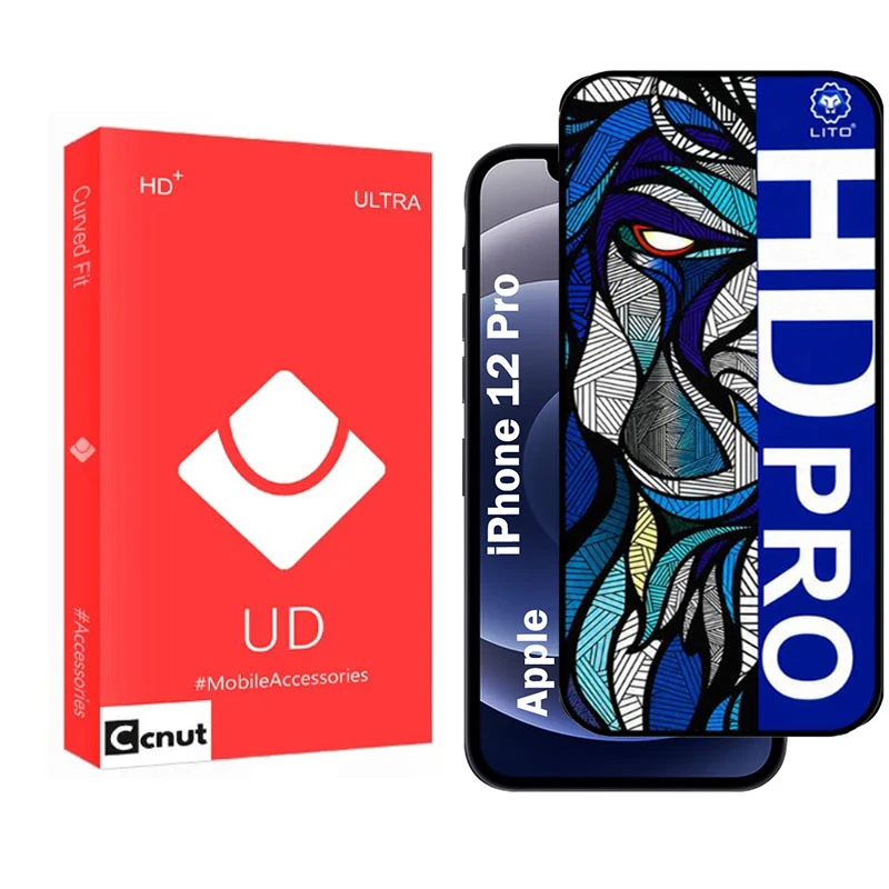 محافظ صفحه نمایش شیشه ای کوکونات مدل LIHD-UDR مناسب برای گوشی موبایل اپل iPhone 12 Pro