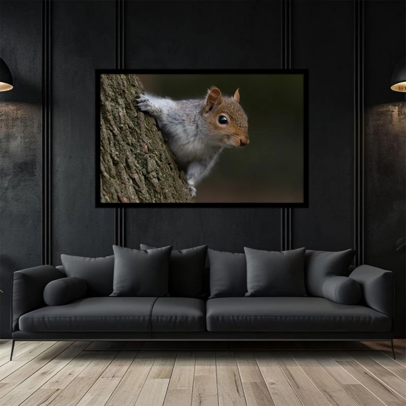 تابلو بکلیت طرح تصویر دکوری طبیعت و حیوانات سنجاب مدل B-bu5096