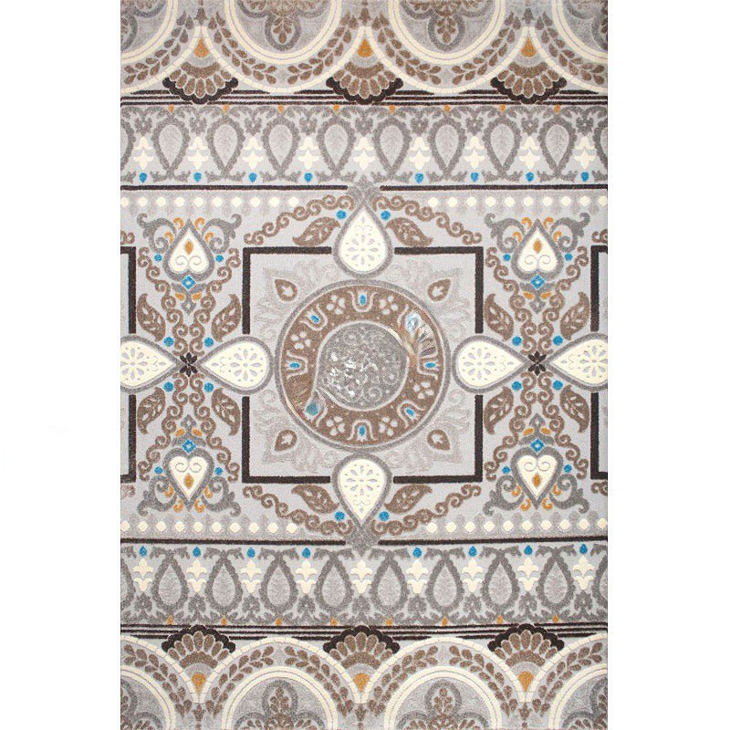 فرش ماشینی ساوین کد 7416 زمینه نقره ای