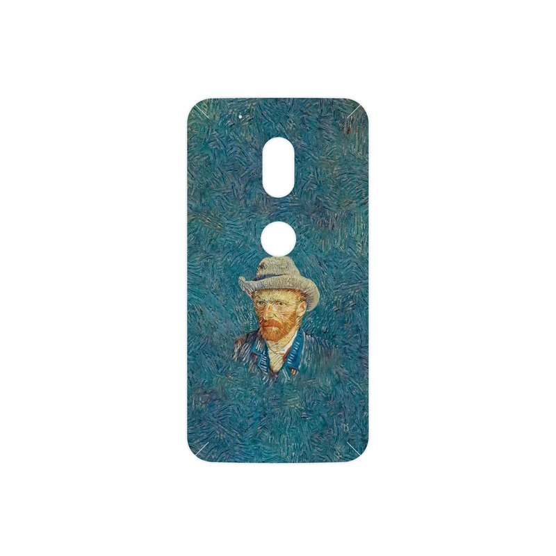 برچسب پوششی ماهوت مدل Self portrait with a gray felt hat مناسب برای گوشی موبایل موتورولا Moto G4 Play