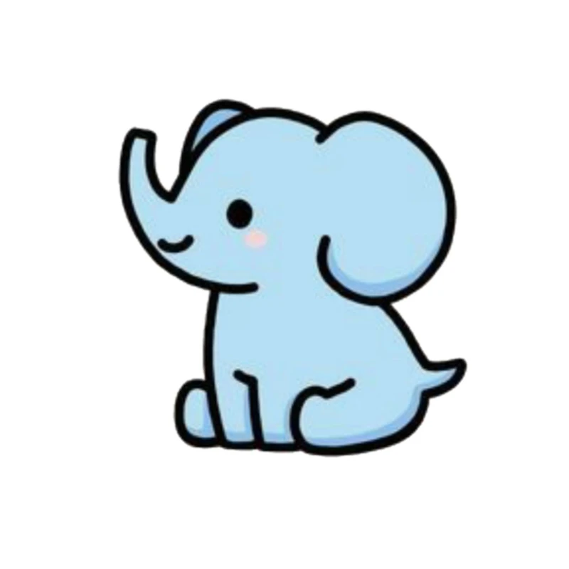 استیکر پارچه و لباس پاد آفرین مدل فیل بامزه جذاب کد 1233