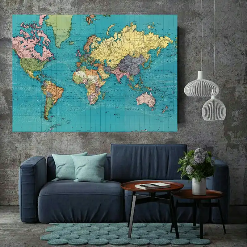 پوستر طرح نقشه جهان مدل PO1293