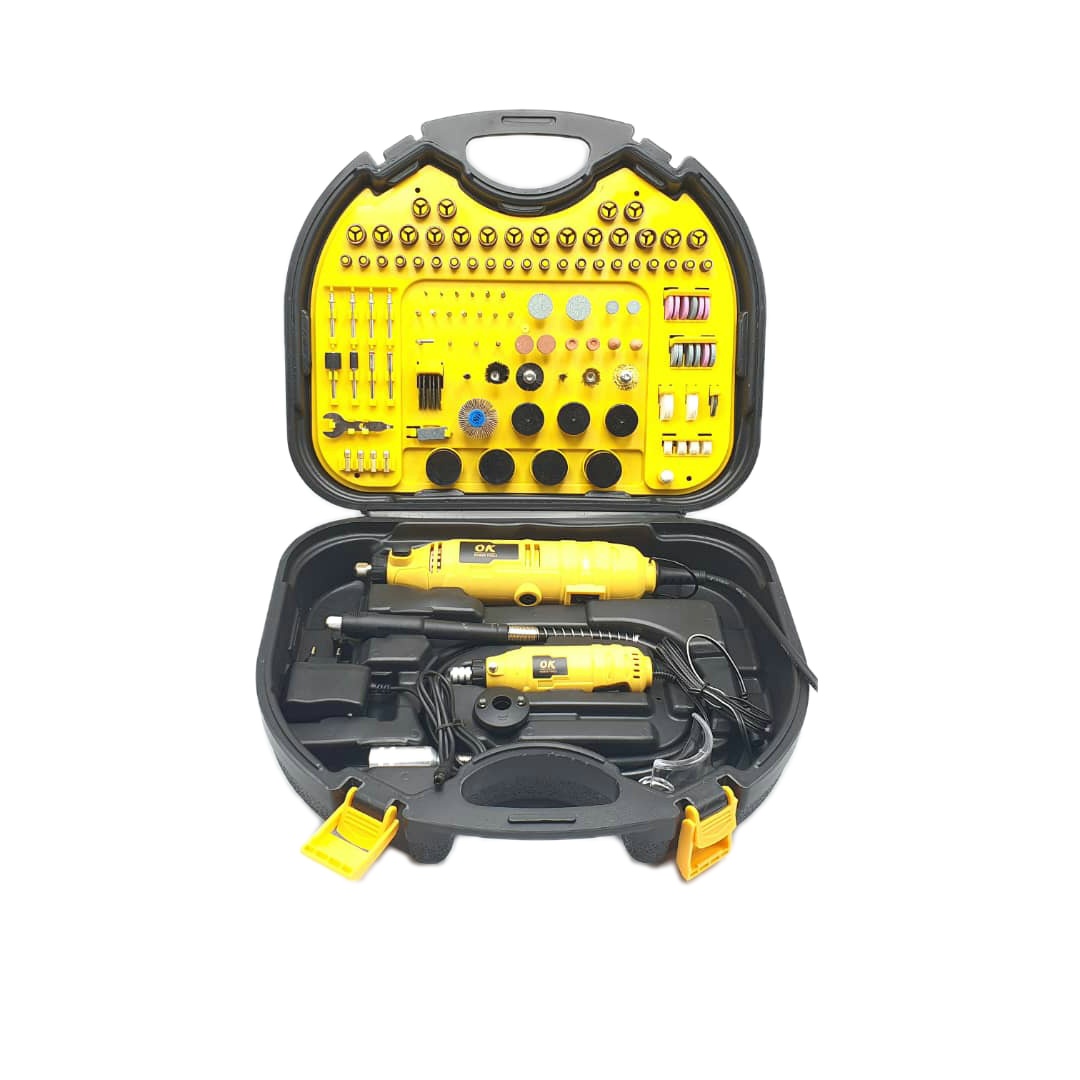 فرز انگشتی و حکاکی اوکی مدل power-tools-200w مجموعه 110 عددی