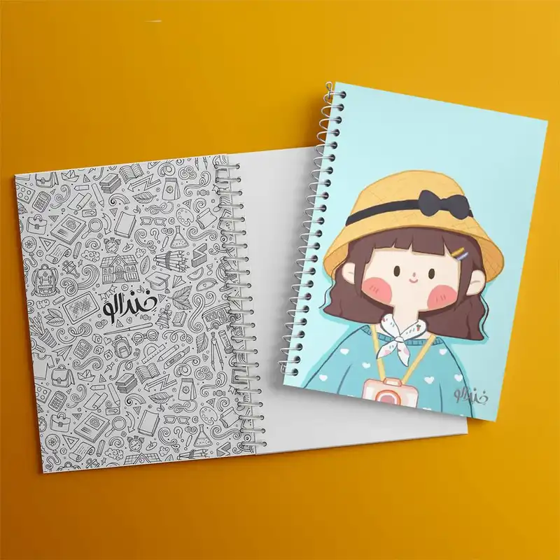 دفتر مشق 100 برگ خندالو طرح دخترانه فانتزی کد 25737