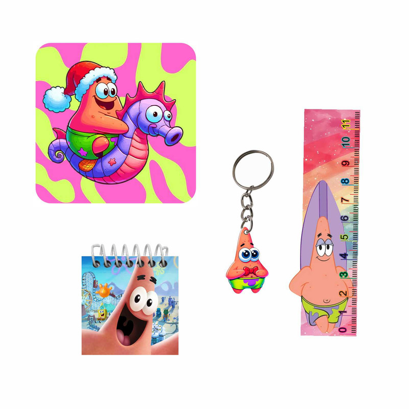 بسته لوازم تحریر مدل پاتریک فانتزی بسته 4 عددی