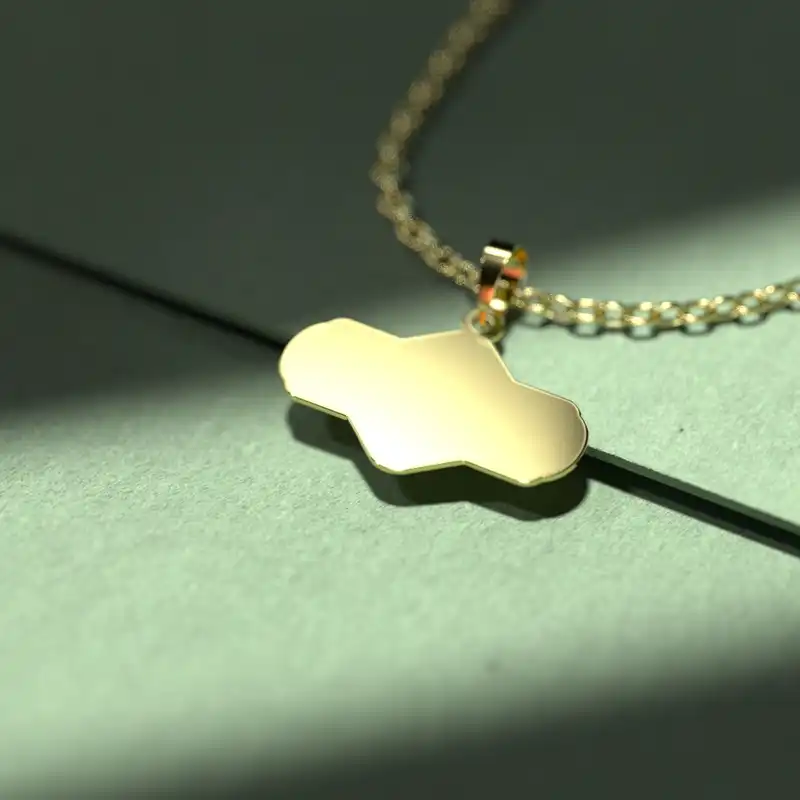 گردنبند طلا 18 عیار زنانه مدوپد مدل شکل هندسی کد P2-1-1339