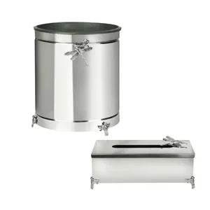 ست سطل و جا دستمالی کد B8044-C بسته دو عددی