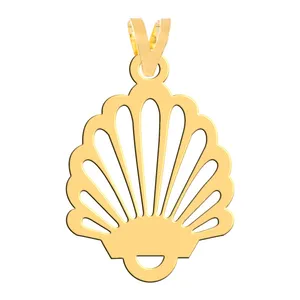 آویز گردنبند طلا 18 عیار زنانه فرشته مدل صدف  WNL-000538