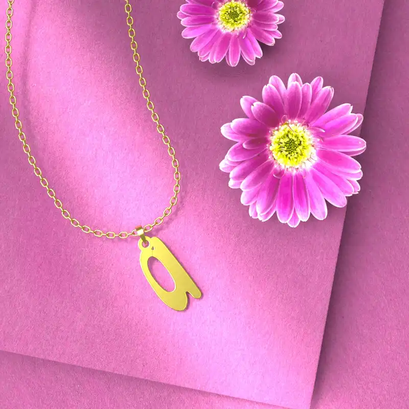 گردنبند طلا 18 عیار زنانه مدوپد مدل حرف A کد H3-1-1495